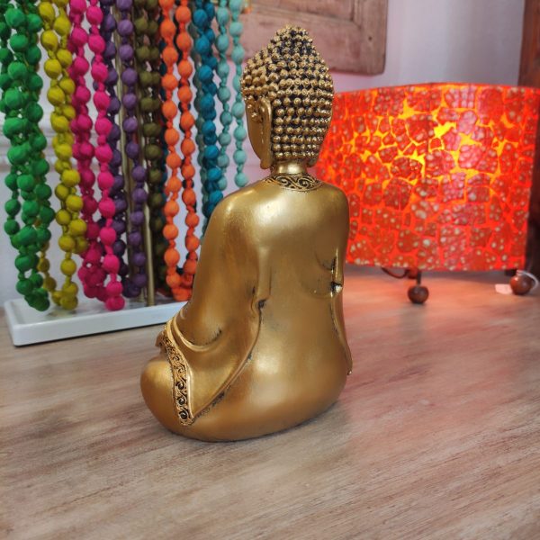 STATUA DEL BUDDHA DORATO ALTEZZA 20 cm