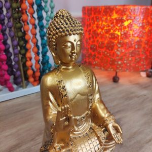 STATUA DEL BUDDHA DORATO ALTEZZA 20 cm