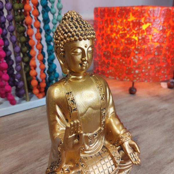 STATUA DEL BUDDHA DORATO ALTEZZA 20 cm