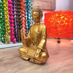 STATUA DEL BUDDHA DORATO ALTEZZA 20 cm