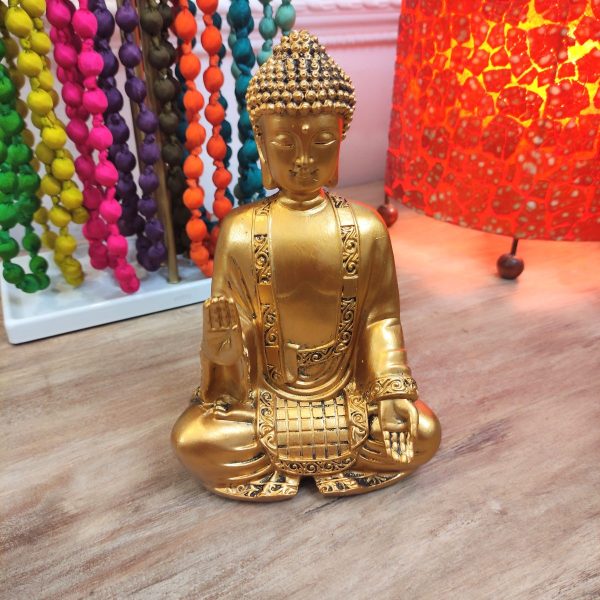 STATUA DEL BUDDHA DORATO ALTEZZA 20 cm