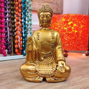 STATUA DEL BUDDHA DORATO ALTEZZA 20 cm