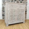 credenza indiana bianca decorata