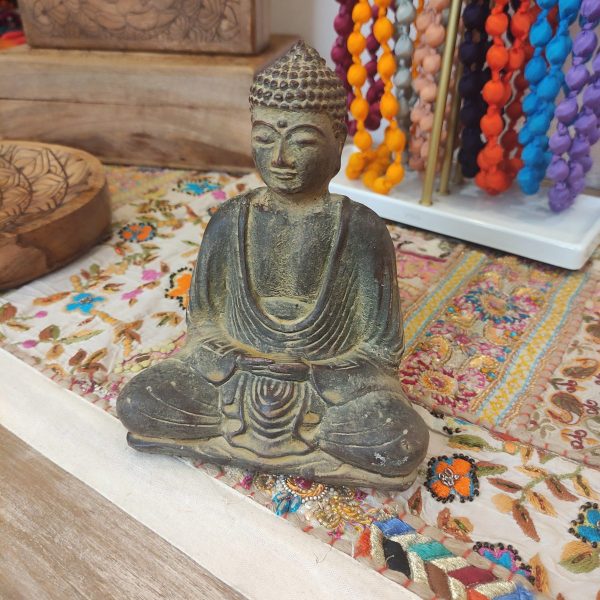 STATUETTA DECORATIVA IN PIETRA DEL BUDDHA SEDUTO