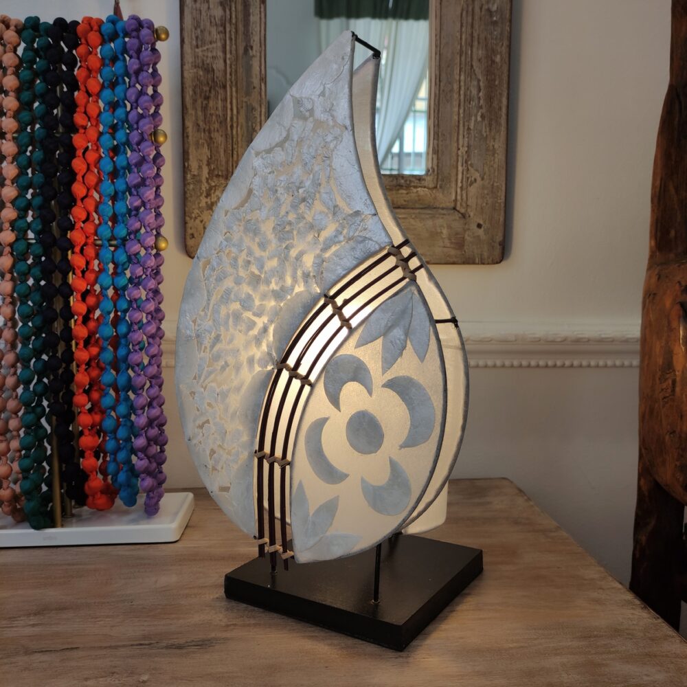 lampada da tavolo a forma di goccia etnica