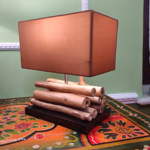 LAMPADA DA TAVOLO PICCOLA CON RAMI DELL'ALBERO DEL CAFFE'