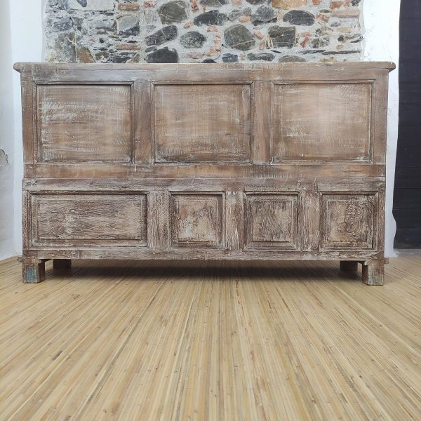 RETRO CREDENZA RUSTICA COLORATA INDIANA CON PORTE ANTICHE