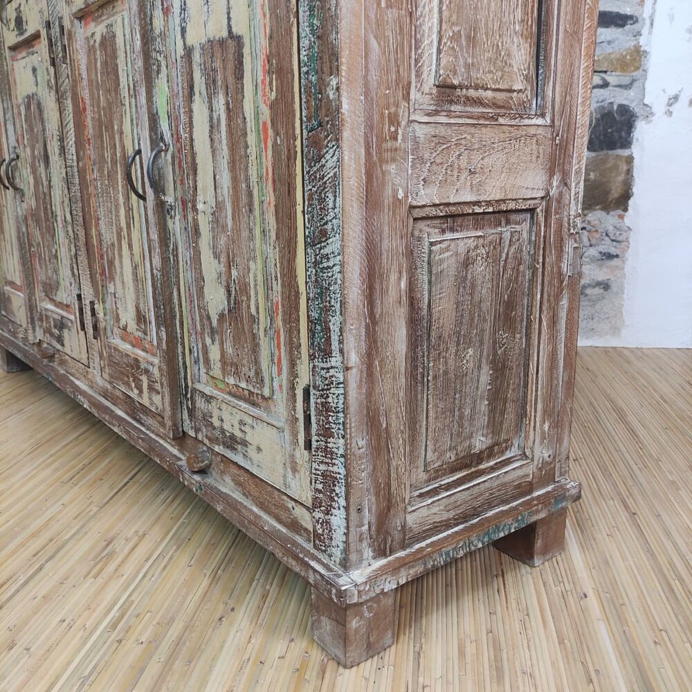 credenza indiana rustica realizzata legno recuperato