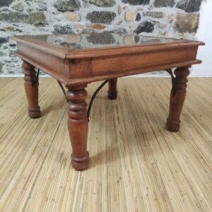 tavolino indiano da caffè con vetro