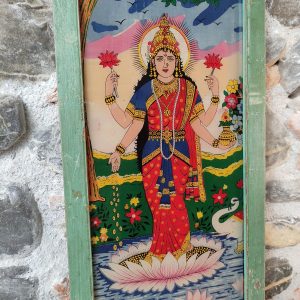 quadro stampa su vetro vintage raffigurante dea lakshmi