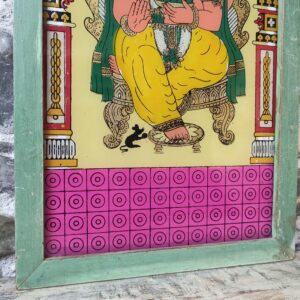 dettaglio di stampa vintage su vetro indiana ganesh