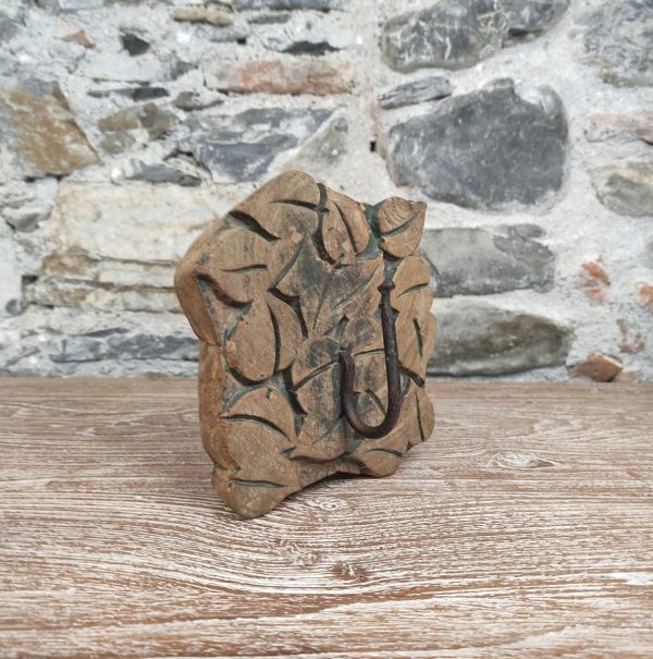 appendiabito da parete legno block print indiano