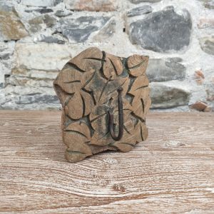 appendiabito da parete legno block print indiano