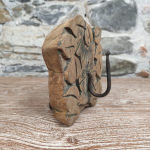 appendiabito da parete legno block print indiano
