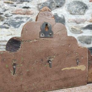 retro di appendiabito legno tre ganci forma a cupola
