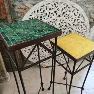 dettaglio piano zellige di trespolo marocchino