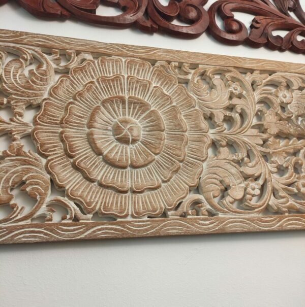 mandala centrale di decorazione da parete in legno
