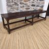 panca in legno scuro coloniale indiana