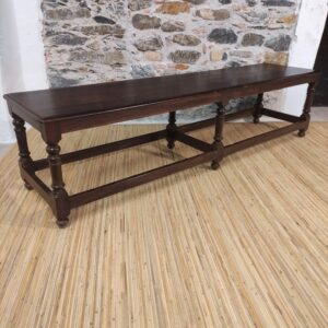 panca in legno scuro coloniale indiana