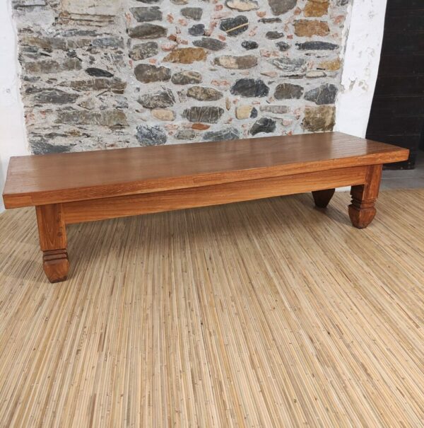 rustico tavolino lungo legno indonesiano