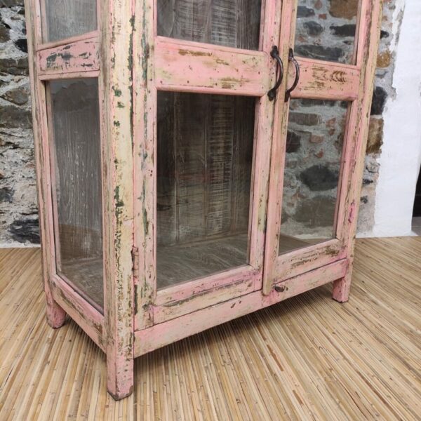 piedi di vetrina indiana vintage rosa
