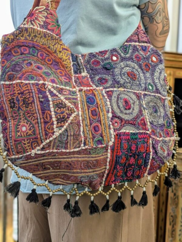 borsa indiana patchwork con stoffe vintage
