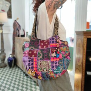 BORSA INDIANA PATCHWORK VIOLA