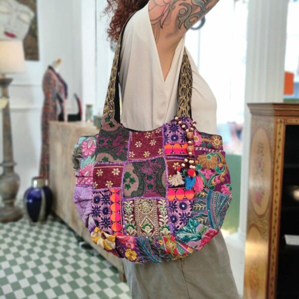 BORSA INDIANA PATCHWORK VIOLA