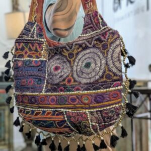 borsa indiana patchwork vintage color viola