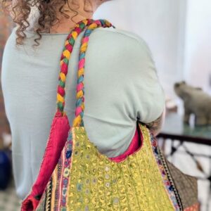 borsa indiana tonda vintage dettaglio
