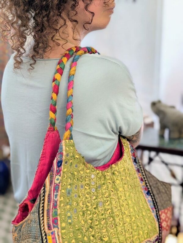 borsa indiana tonda vintage dettaglio