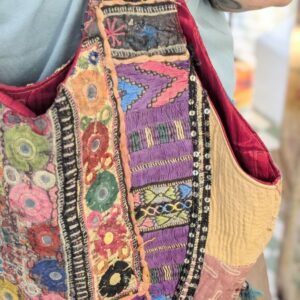 fodera borsa tonda indiana lavorazione patchwork