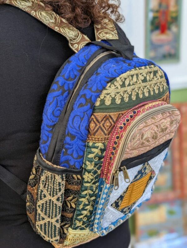 ZAINO STOFFE INDIANE PATCHWORK - immagine 4
