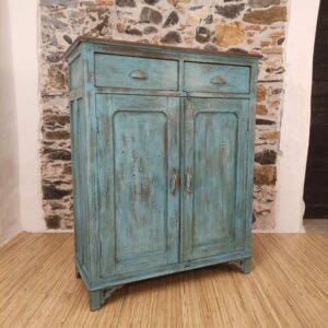 credenza alta azzurra indiana