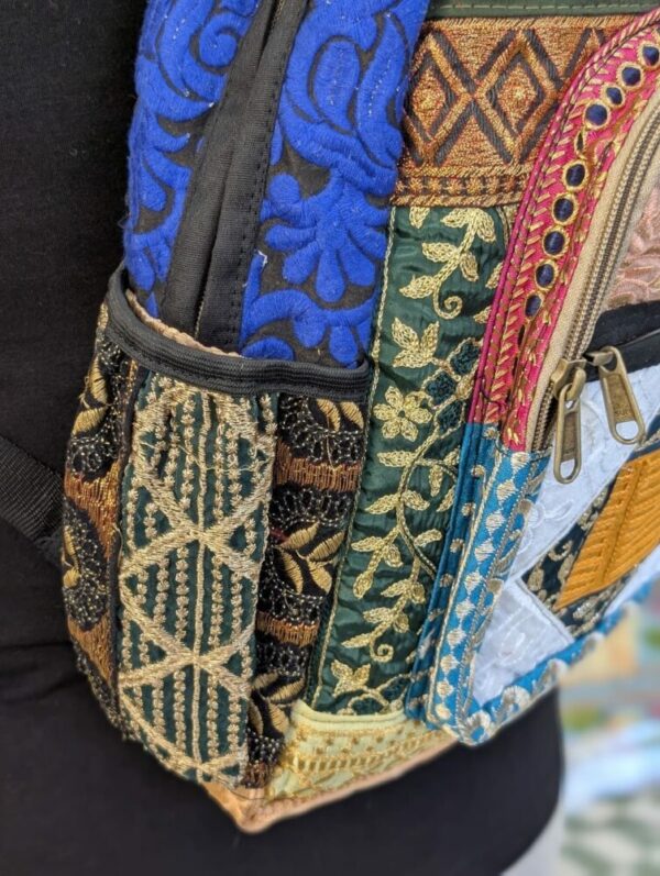 ZAINO STOFFE INDIANE PATCHWORK - immagine 3