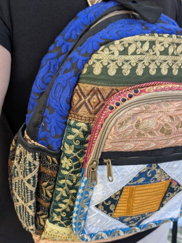 ZAINO STOFFE INDIANE PATCHWORK - immagine 2