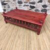 tavolino antico indiano rosso in legno