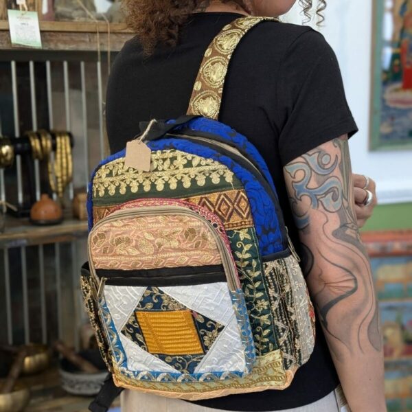 ZAINO STOFFE INDIANE PATCHWORK - immagine 5