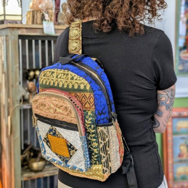 ZAINO STOFFE INDIANE PATCHWORK - immagine 6