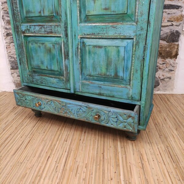 DISPENSA VERDE A VETRI VINTAGE - immagine 9