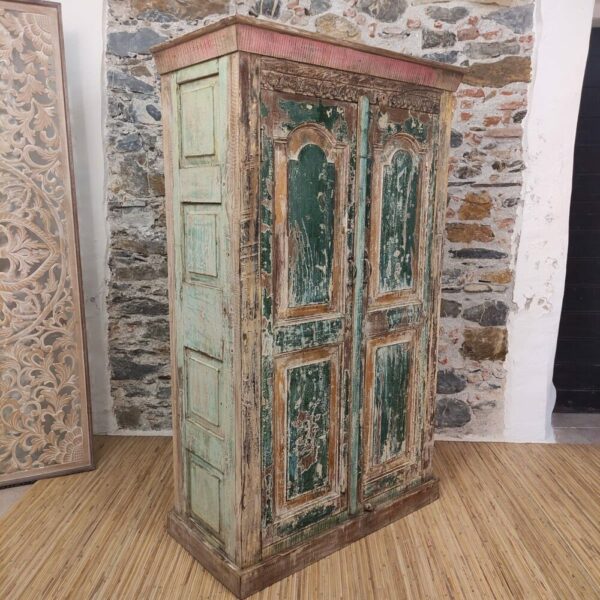 ARMADIETTO COLORATO INDIANO RUSTICO - immagine 3