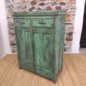 credenza vintage colore verde indiana