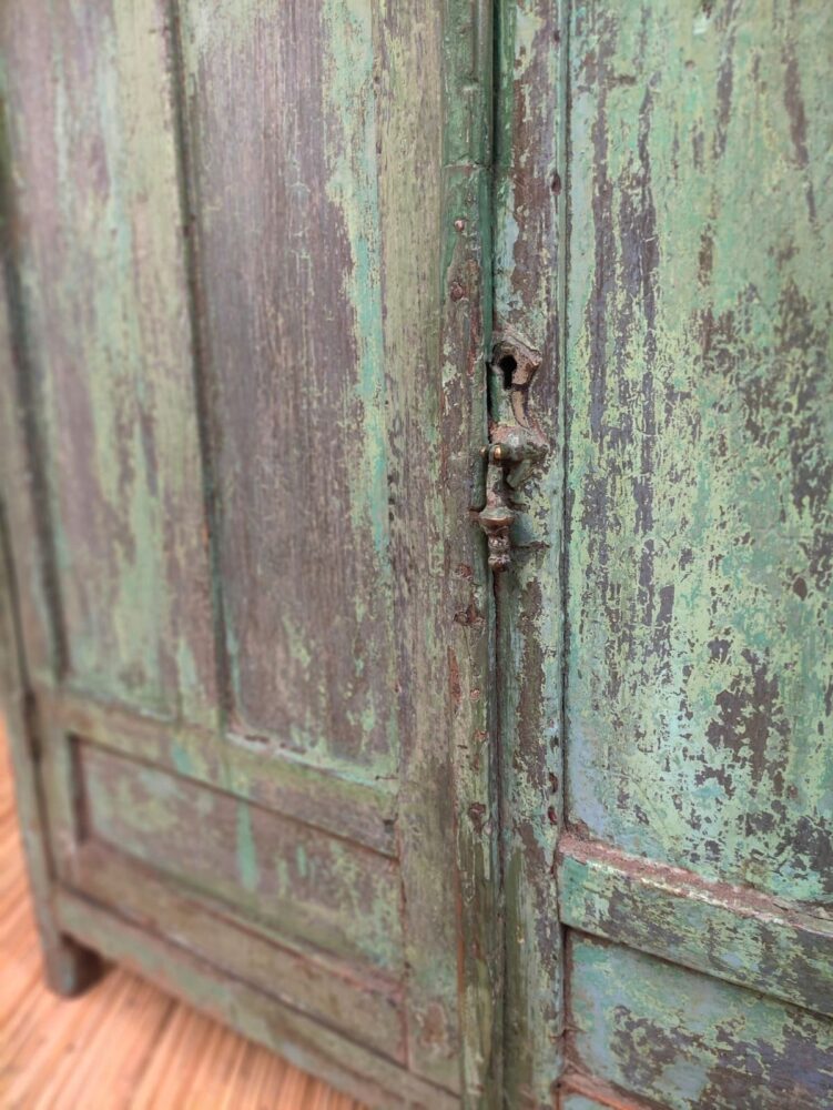 pomello originale di credenza verde vintage indiana