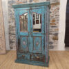 armadietto vintage blu specchi originali