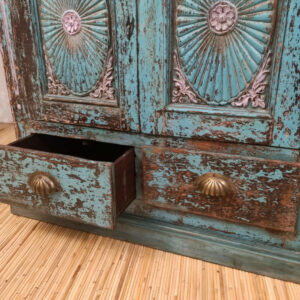 cassetti armadietto vintage blu indiano