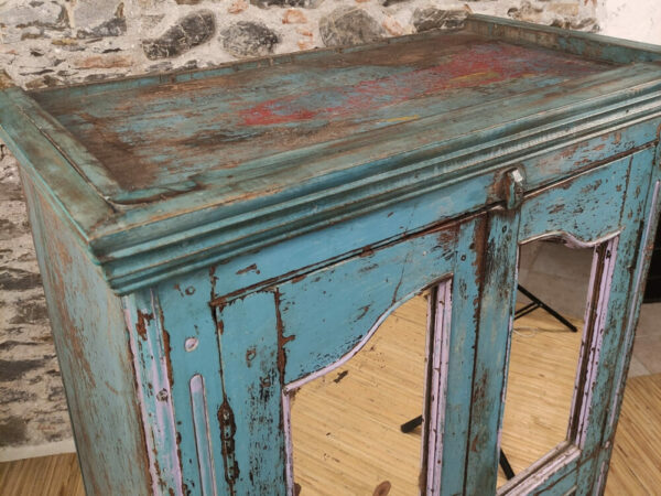 piano armadietto vintage blu indiano