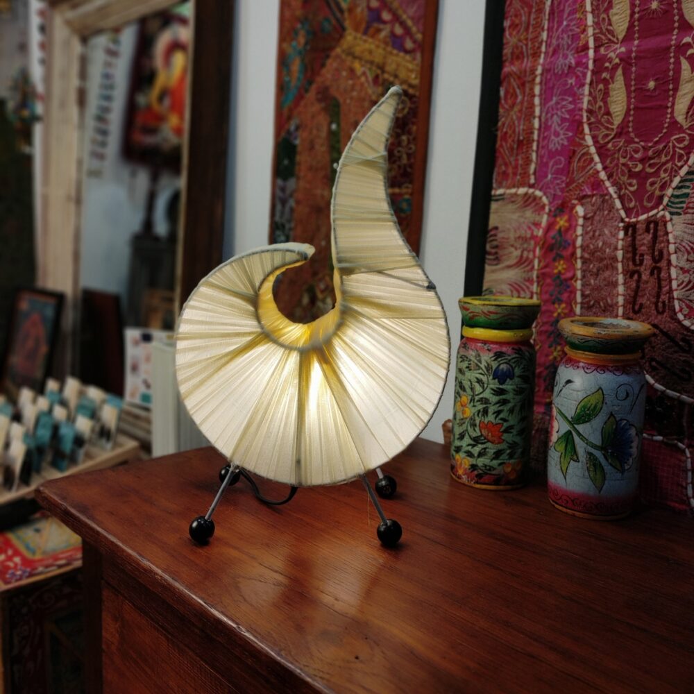 LAMPADA A RICCIOLO ETNICA IN STOFFA - immagine 5