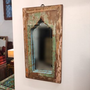 piccolo specchio decorativo multicolore indiano