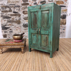 PICCOLO ARMADIETTO COMODINO INDIANO VERDE