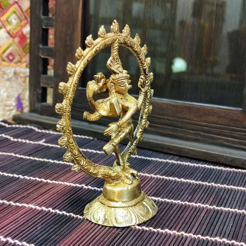 STATUA DI SHIVA DANZANTE IN OTTONE - immagine 4